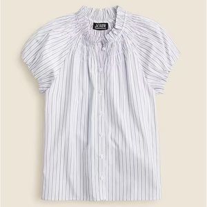 NWT J Crew Blue Striped Women's Top Size M